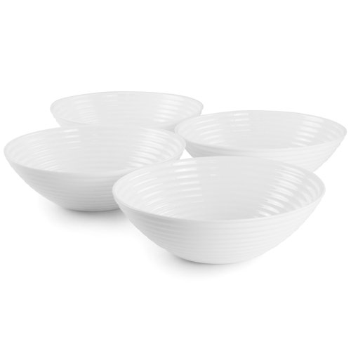 Gibson Patio 4 Piece Tempered Opal Glass Cereal Bowl Set In White Wayfair